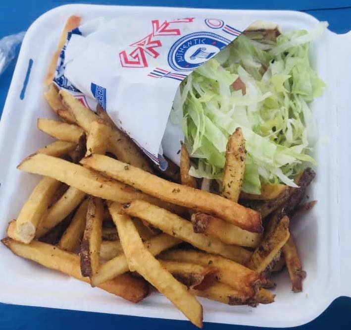 Greek Gyro and fries