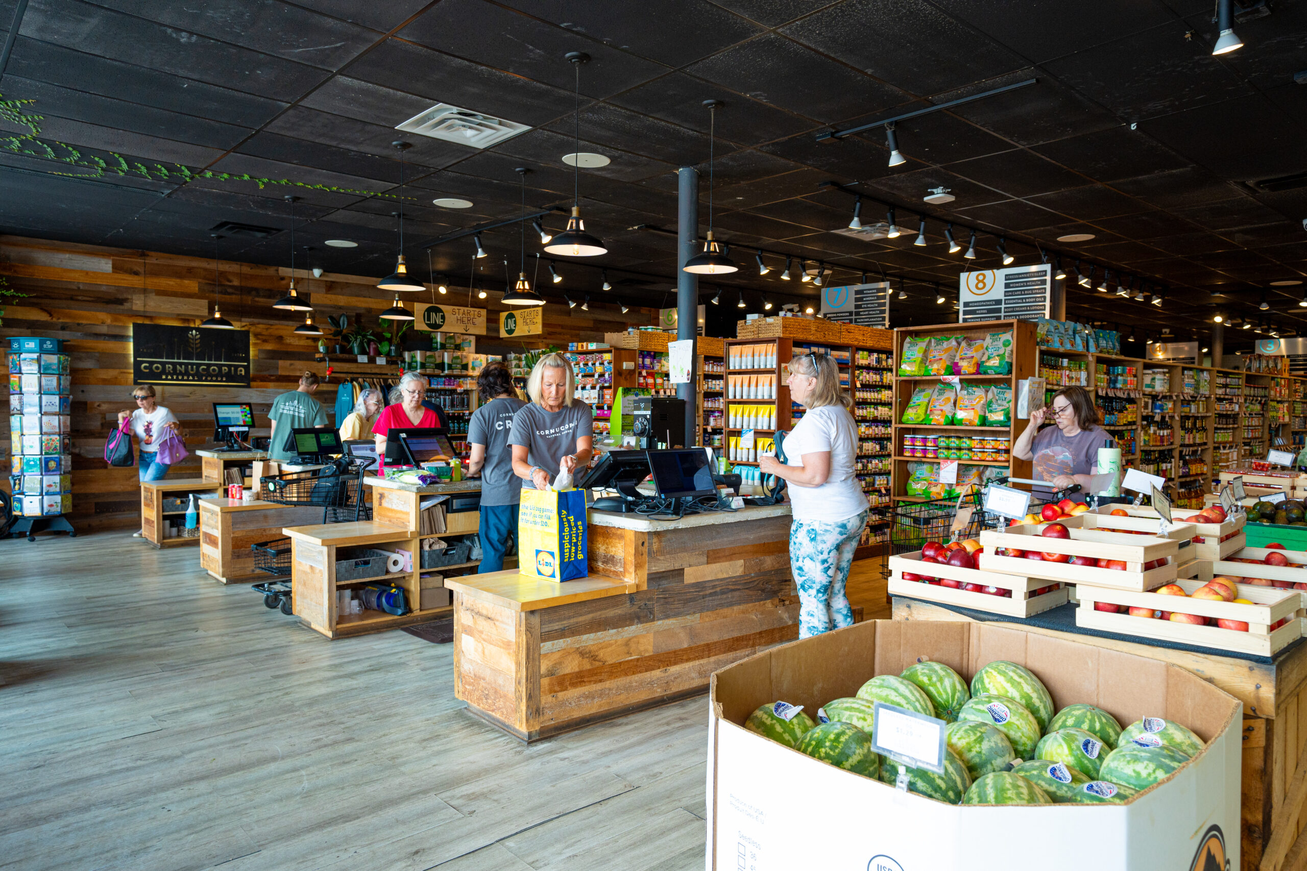 The cash registers at Cornucopia Natural Foods