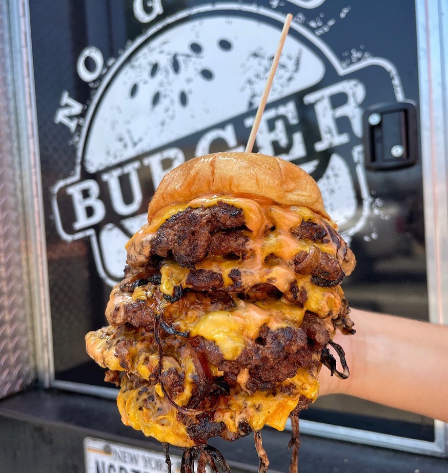 Delicious burger from No Good Burger Food Truck