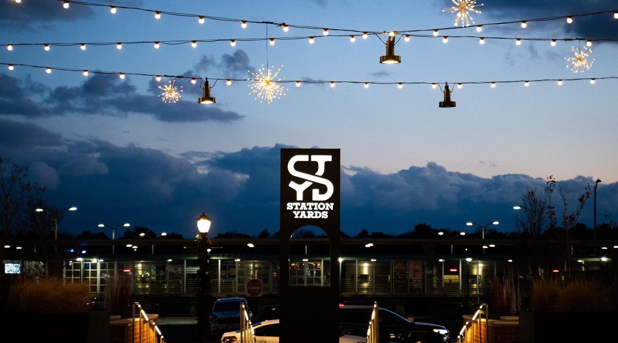 Holiday lighting at Station Yards