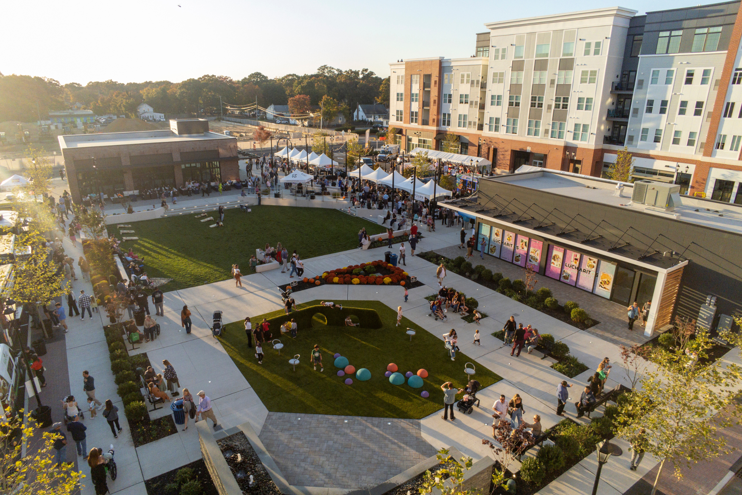 aerial view of Station Yards