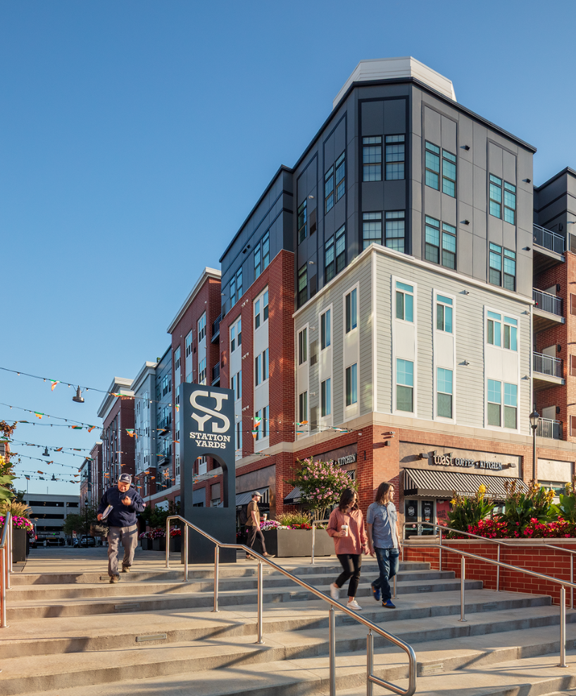 Steps going up to Station Yards from the south side near the train station