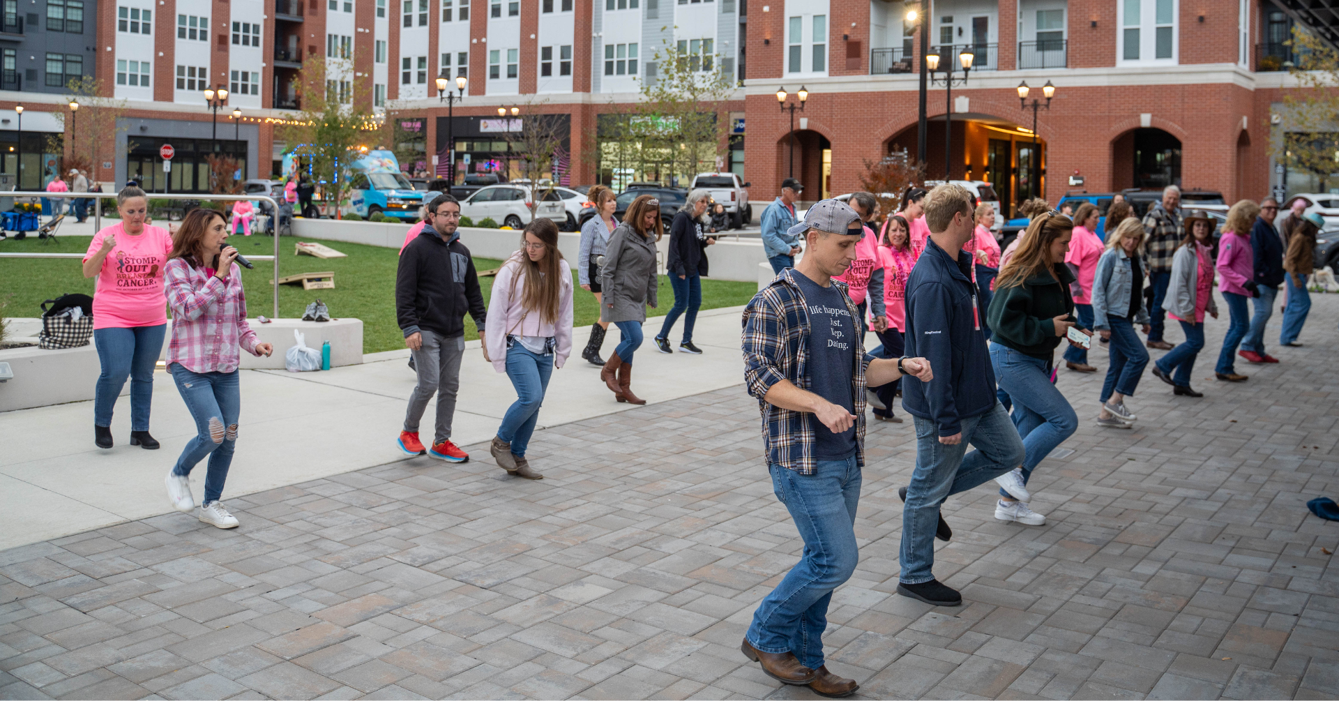 Country line dancing at Station Yards